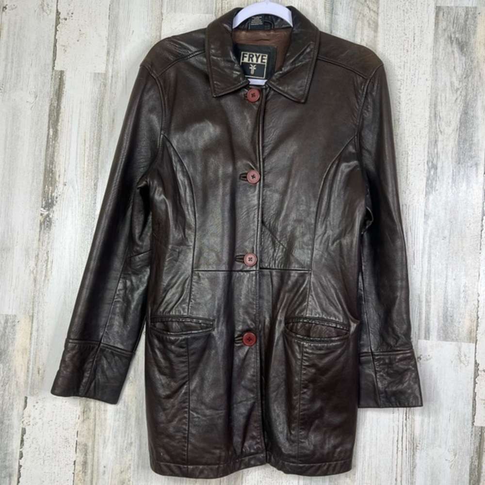 FRYE‎ Leather Jacket Size Large